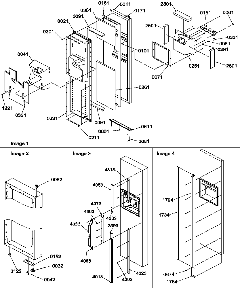 Amana SRD27TPSE-P1190313WE freezer door diagram