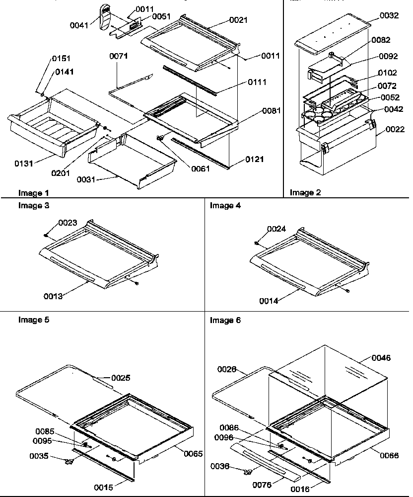 Amana SRD27TPSE-P1190313WE deli, shelf, and crisper assemblies diagram