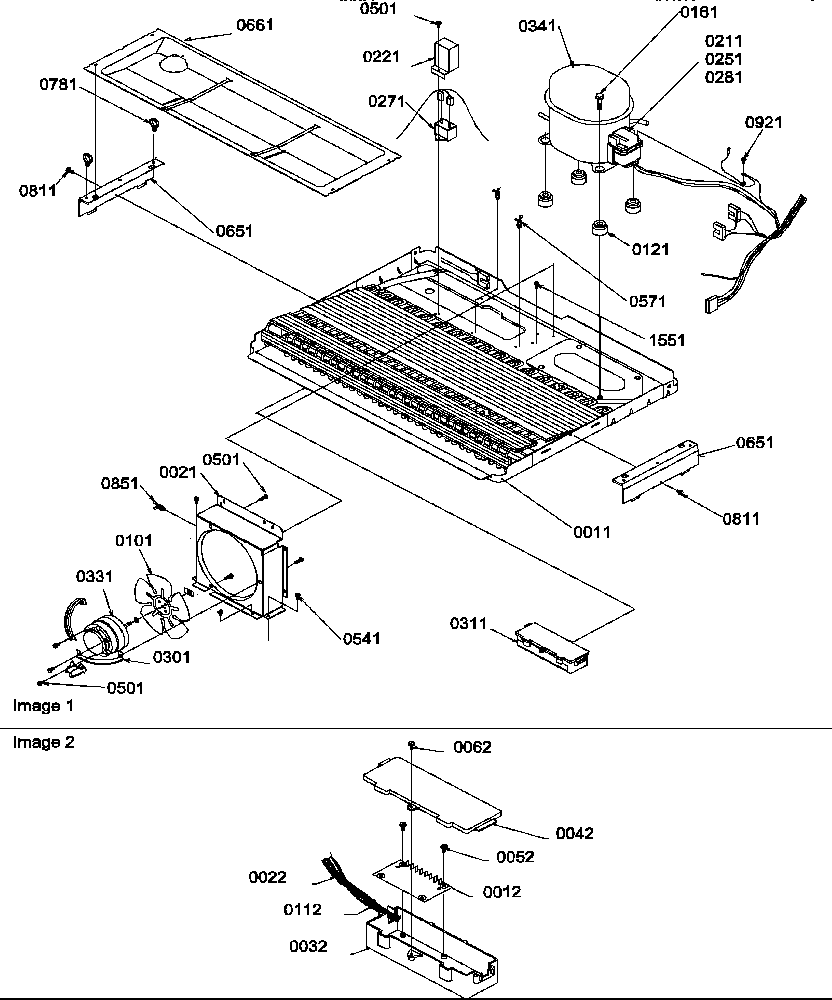 Amana SRD27TPSE-P1190313WE machine compartment diagram