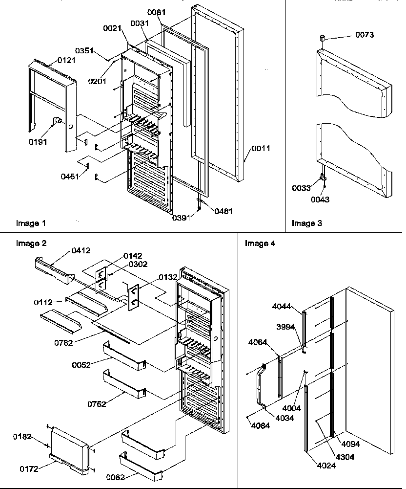 Amana SRD325S5L-P1307201WL refrigerator door diagram