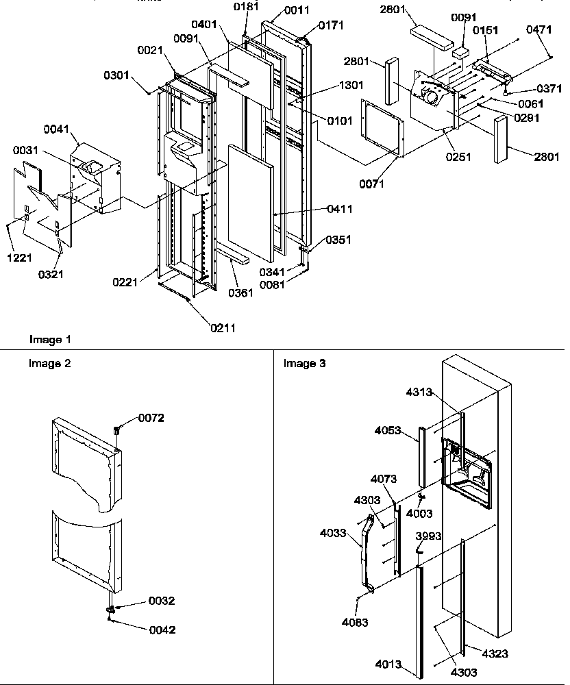 Amana SRD325S5L-P1307201WL freezer door diagram