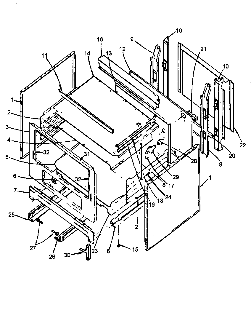 Amana EHS2672L/P1142278NL cabinet diagram