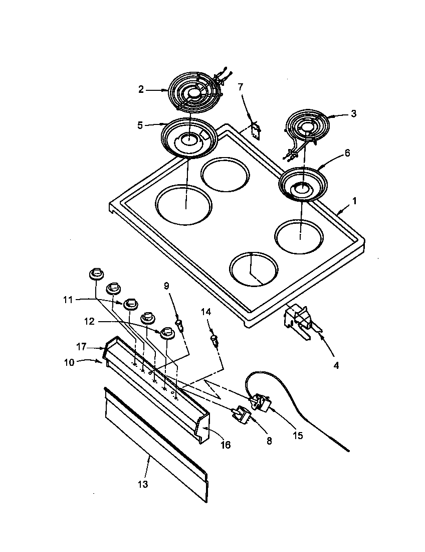 Amana EHS2672L/P1142278NL main top diagram