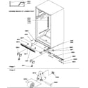 Amana ATS518SW-P1183714WW ladders, lower cabinet and rollers diagram