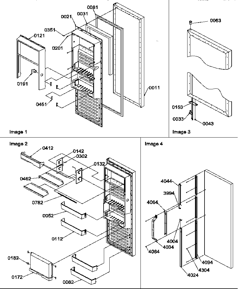 Amana SRD327S3L-P1307102WL refrigerator door diagram