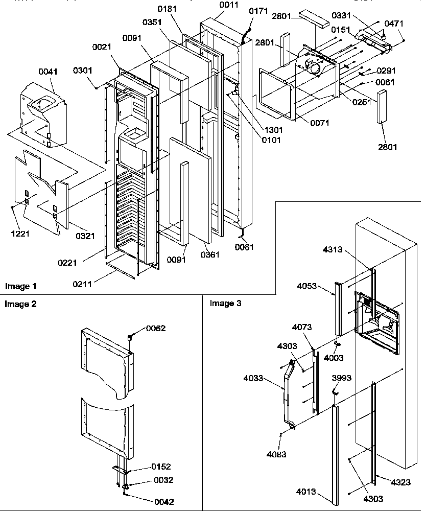 Amana SRD327S3L-P1307102WL freezer door diagram
