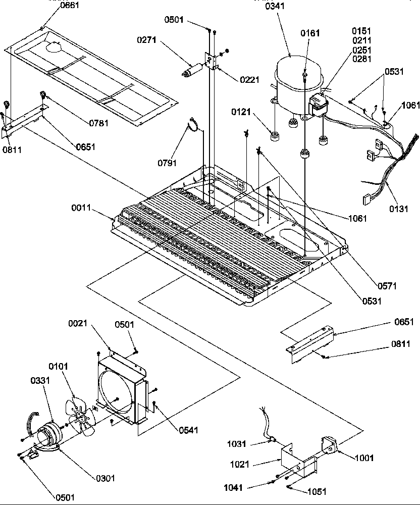 Amana SRD327S3L-P1307102WL machine compartment diagram