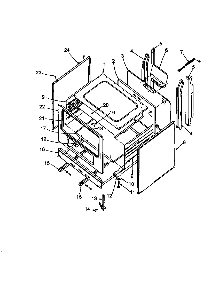 Amana SBP22AA5-P1143057NL cabinet assembly diagram