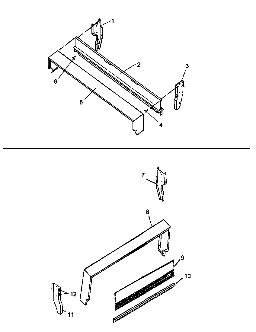 Amana SBP22AA5-P1143057NL backguard assembly diagram