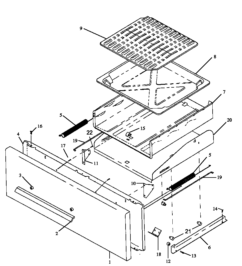 Caloric RBK24AA093M-P1143032NW broiler components diagram