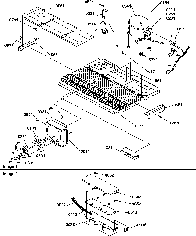Amana SRDE25TPW-P1190314WW fan blade and motor diagram