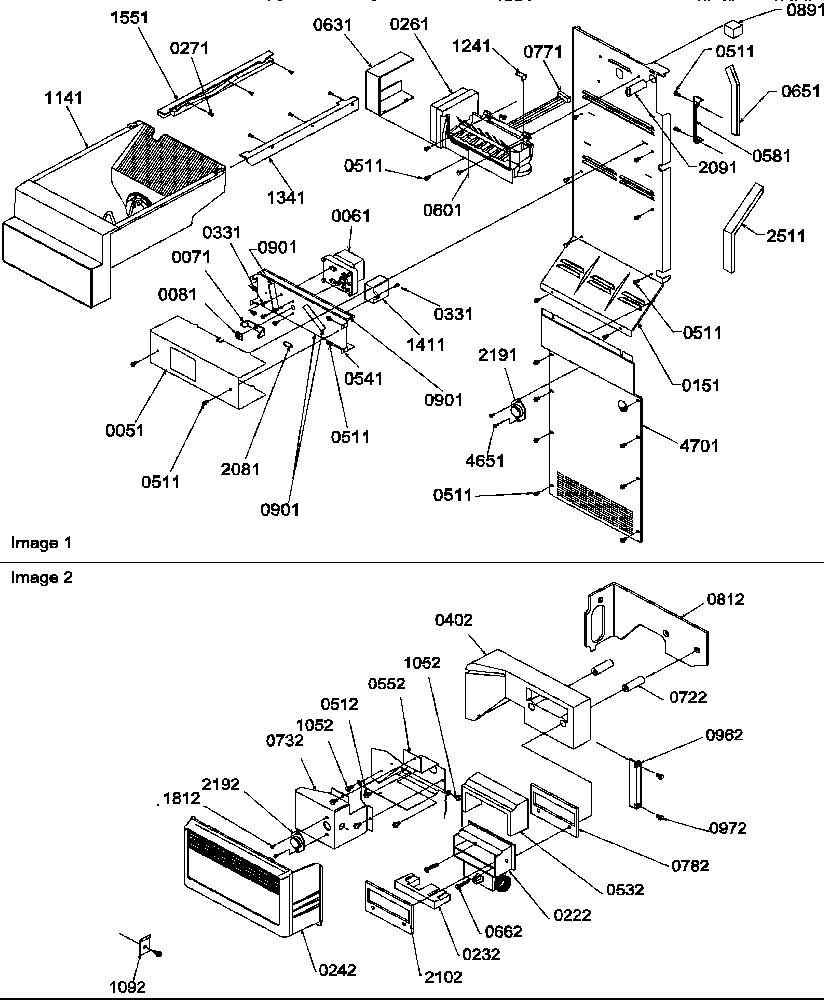 Amana SRDE25TPW-P1190314WW controls and covers diagram