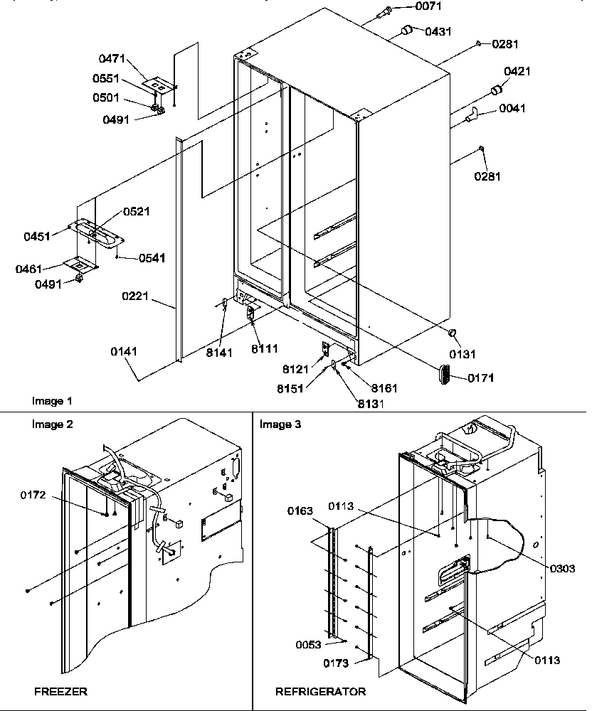 Amana SCD25TL-P1190426WL cabinet parts diagram
