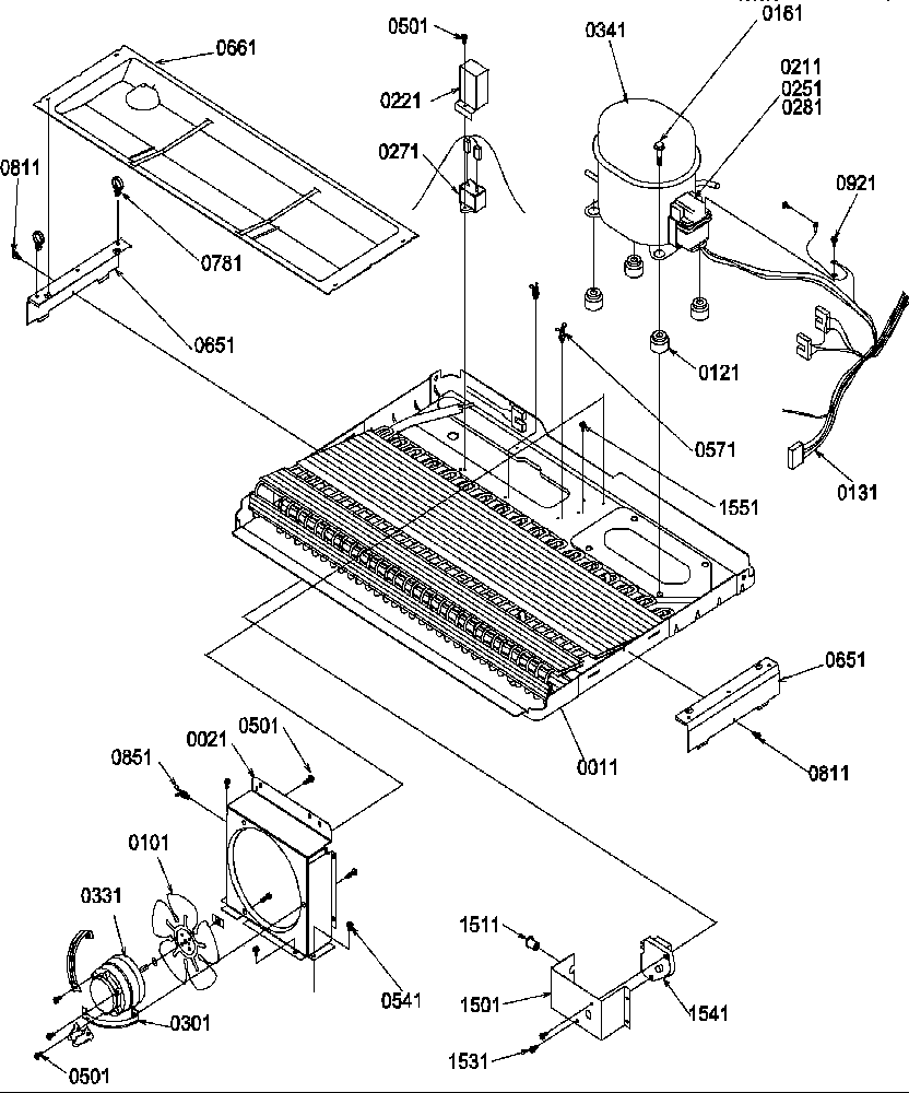 Amana SCD25TL-P1190426WL machine compartment diagram