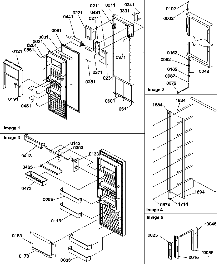 Amana SRDE27TPSE-P1190604WE refrigerator door diagram