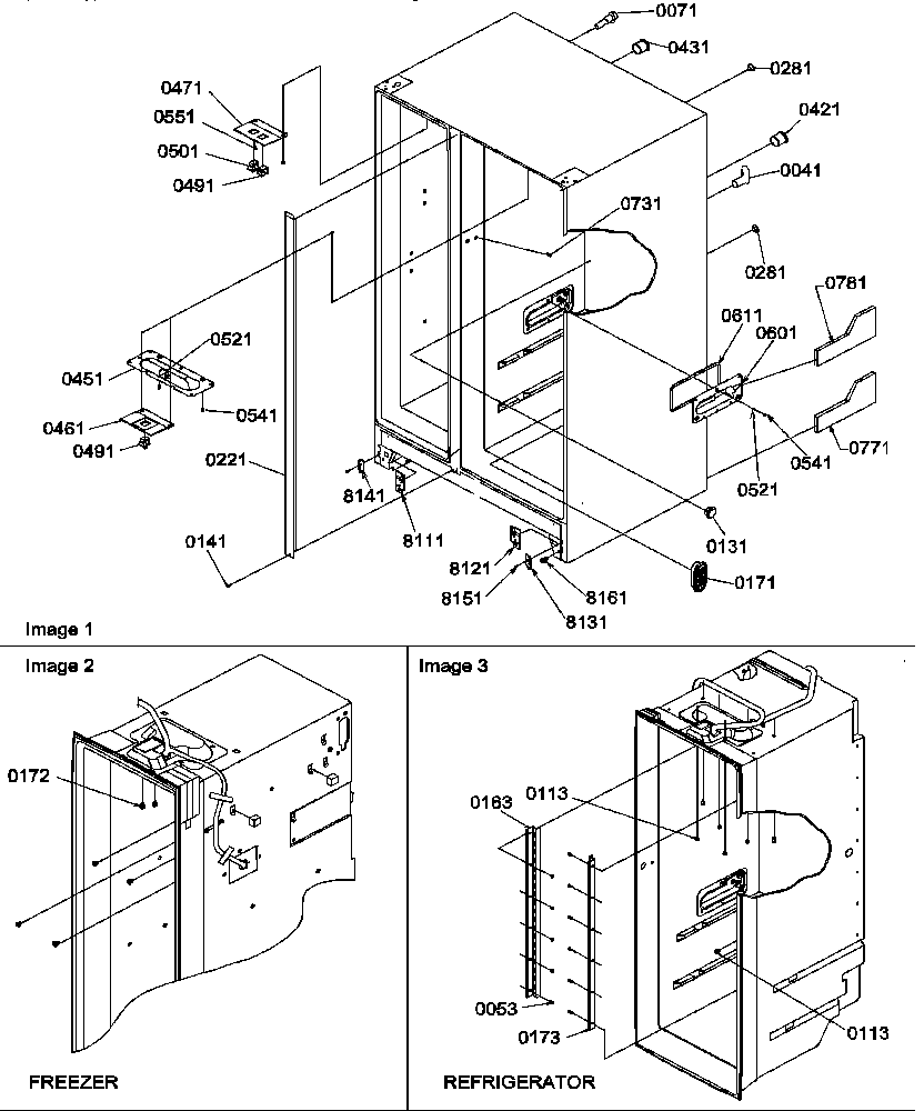 Amana SRDE27TPSE-P1190604WE cabinet parts diagram