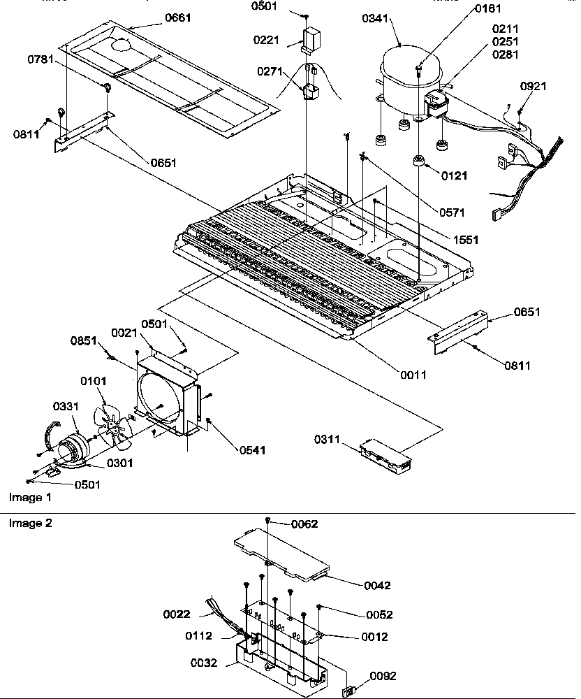 Amana SRDE27TPSE-P1190604WE machine compartment diagram