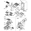 Amana TW518SL-P1180807WL interior cabinet and drain block assembly diagram