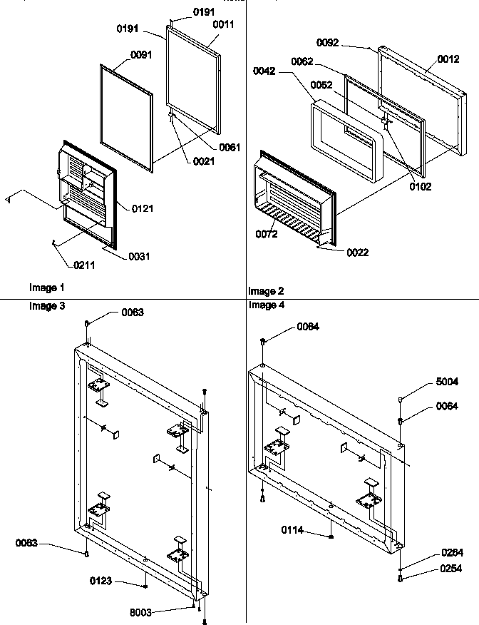 Amana TR518ITVW-P1180808WW door assemblies diagram