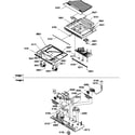 Amana TR522SL-P1182704WL drain block assembly and control assembly diagram