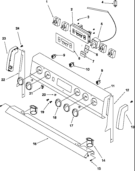 Amana ARR6300WW/P1143414NWW backguard diagram
