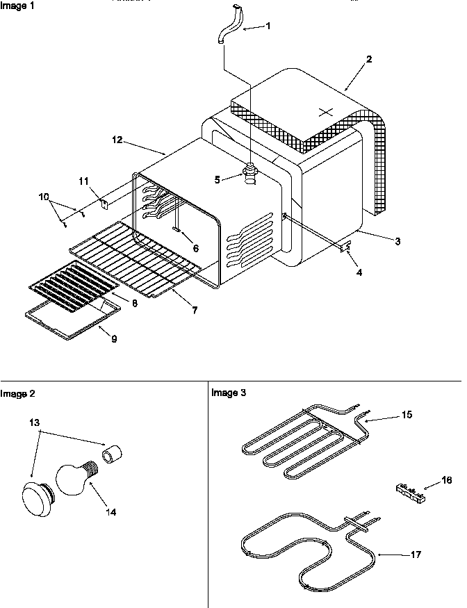 Amana ART6110W/P1142692NW cavity diagram