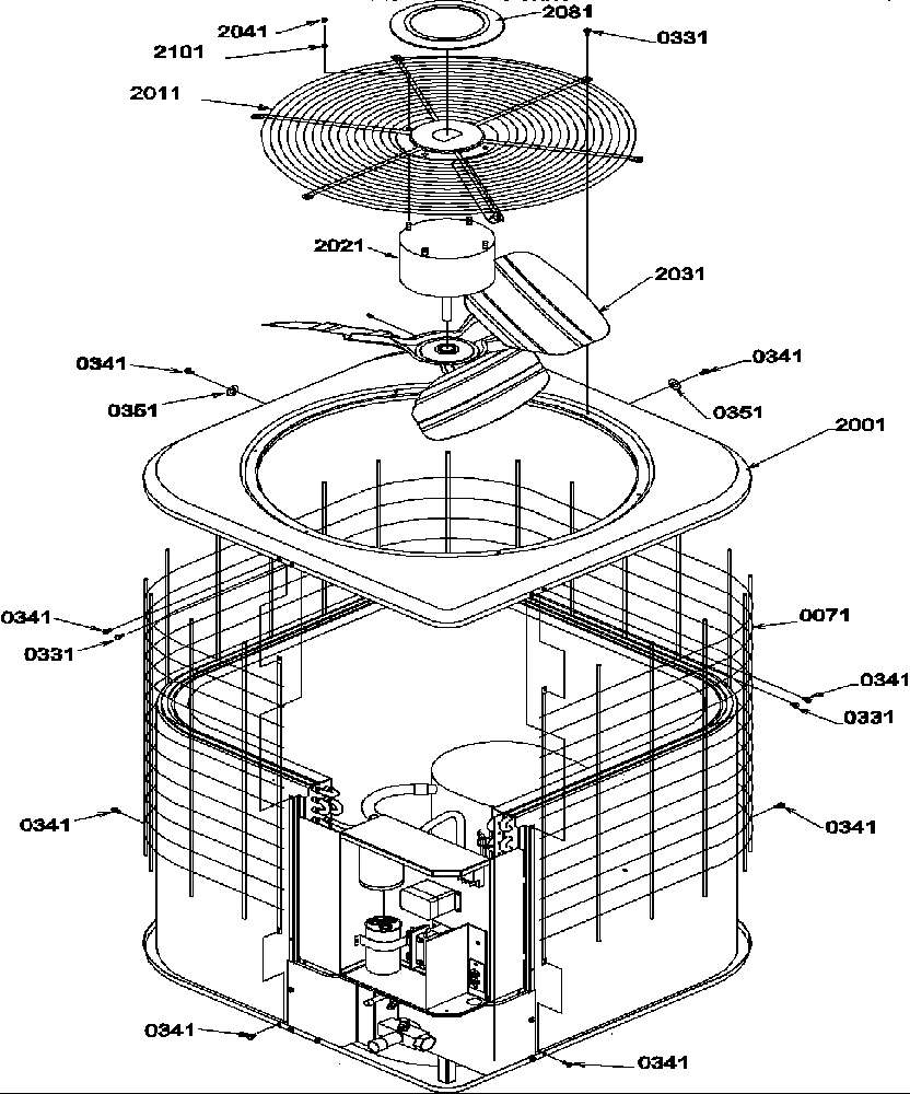 Amana RHE30A2A/P1217403C cabinet/top diagram