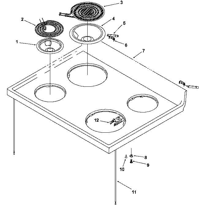 Amana ARR6400LL/P1142670NLL main top diagram