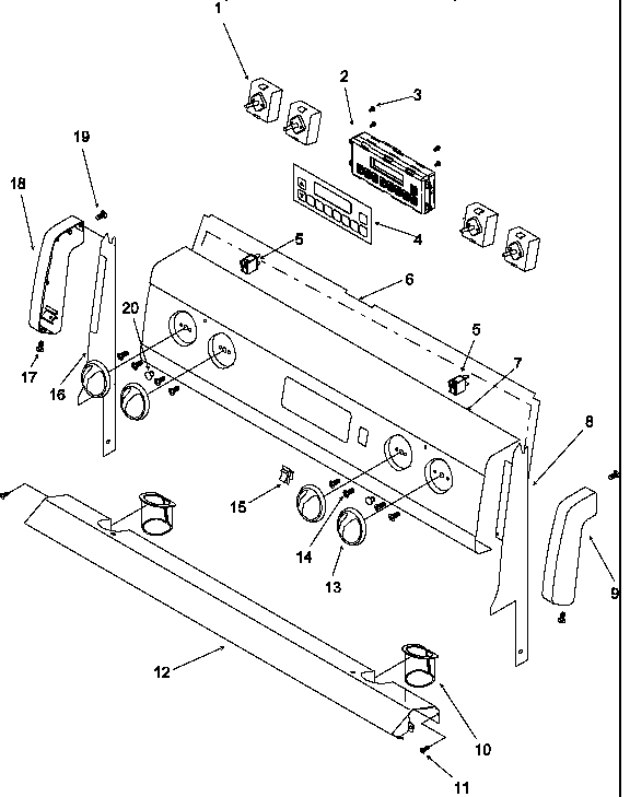 Amana ARR6400LL/P1142670NLL backguard diagram
