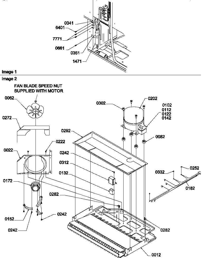 Amana TG18VL-P1194605WL machine compartment diagram