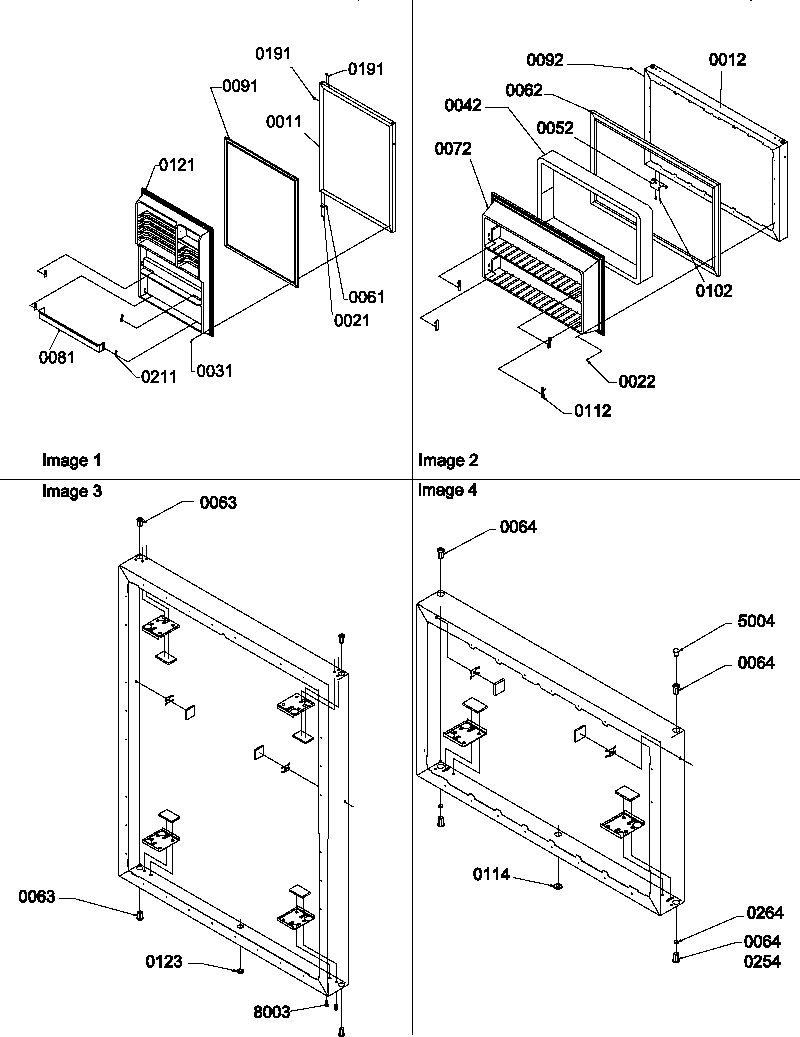 Amana TG18VL-P1194605WL door assemblies diagram
