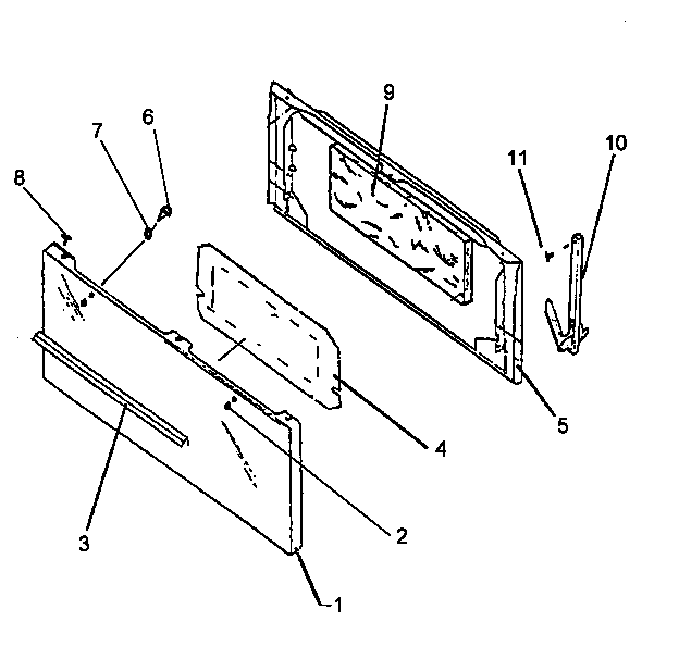 Amana GBE22AA0PT/P1142465NW door assy diagram