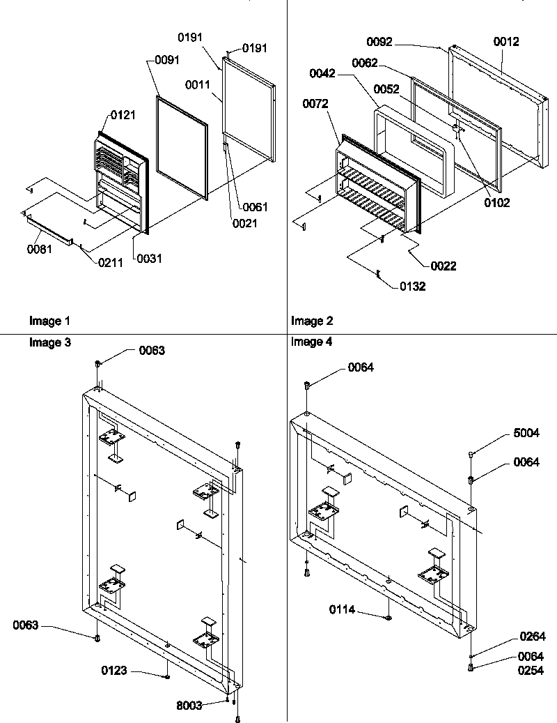 Amana TRI21VE-P1309501WE door assemblies diagram