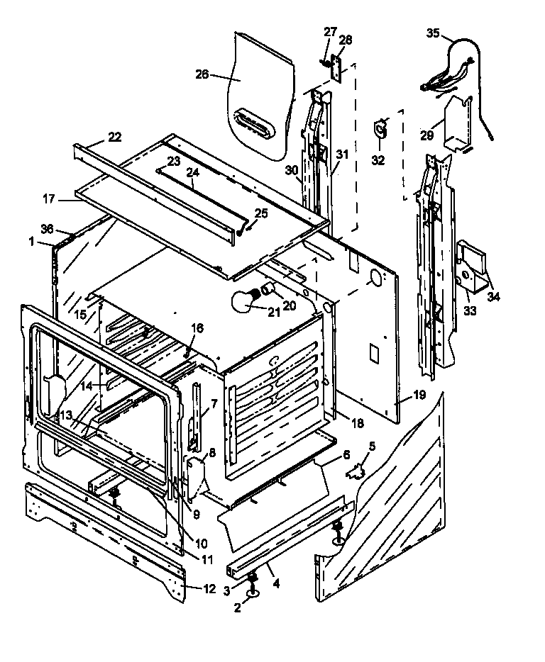 Amana SNP26AA0/P1142991NW cabinet diagram