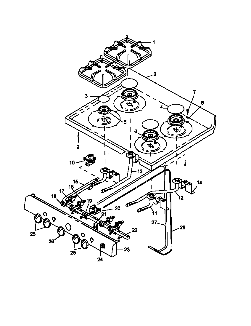 Amana SNP26AA0/P1142991NW sealed burner-see note for specific models covered (snk26fs0/p1142990nw) (snk26fs5/p1142990nl) (snp26ah0/p1143160nw) diagram