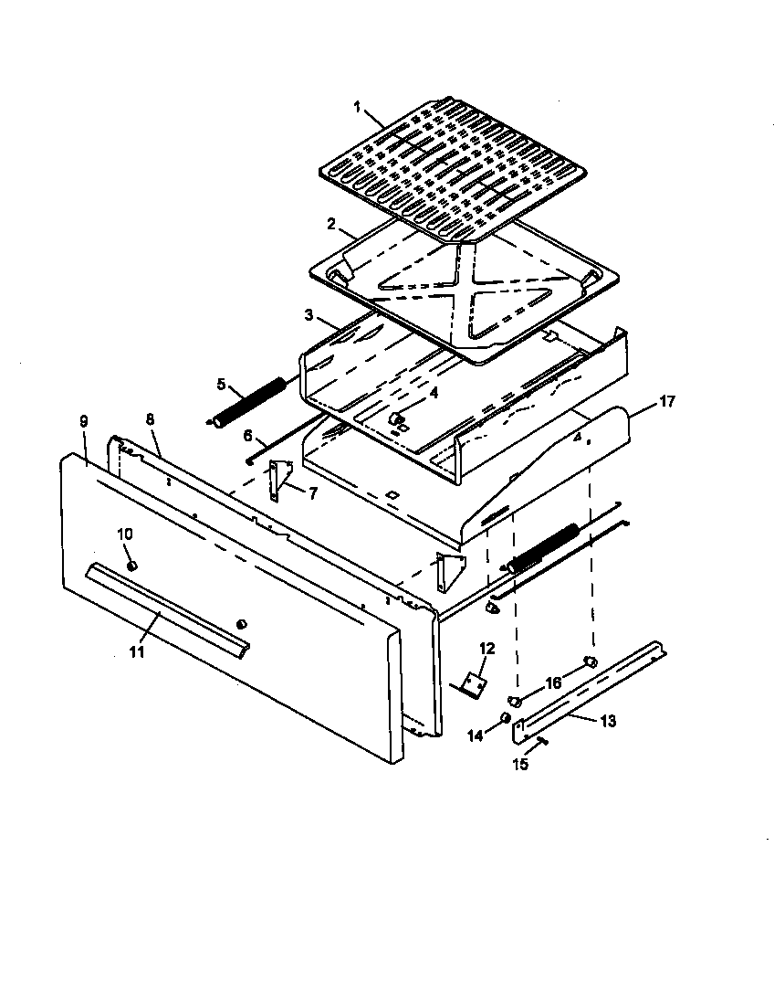 Amana SNP26AA0/P1142991NW broiler drawer diagram