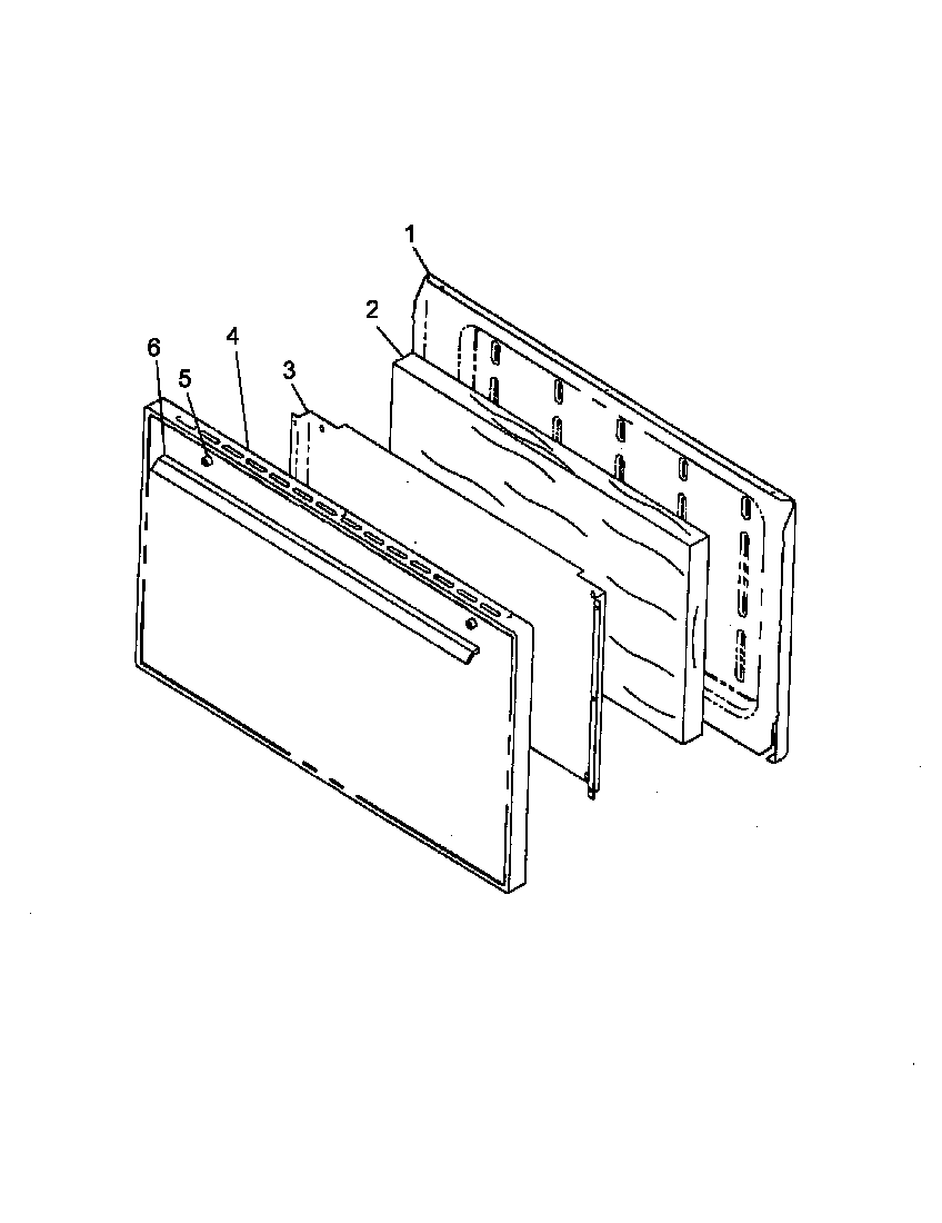 Amana SBK22AA-P1141997NW oven door diagram