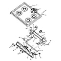 Caloric SBJ26FX0/P1143152NW top burner assy diagram