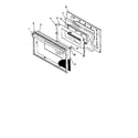 Caloric SBJ26FX0/P1143152NW oven door assy diagram