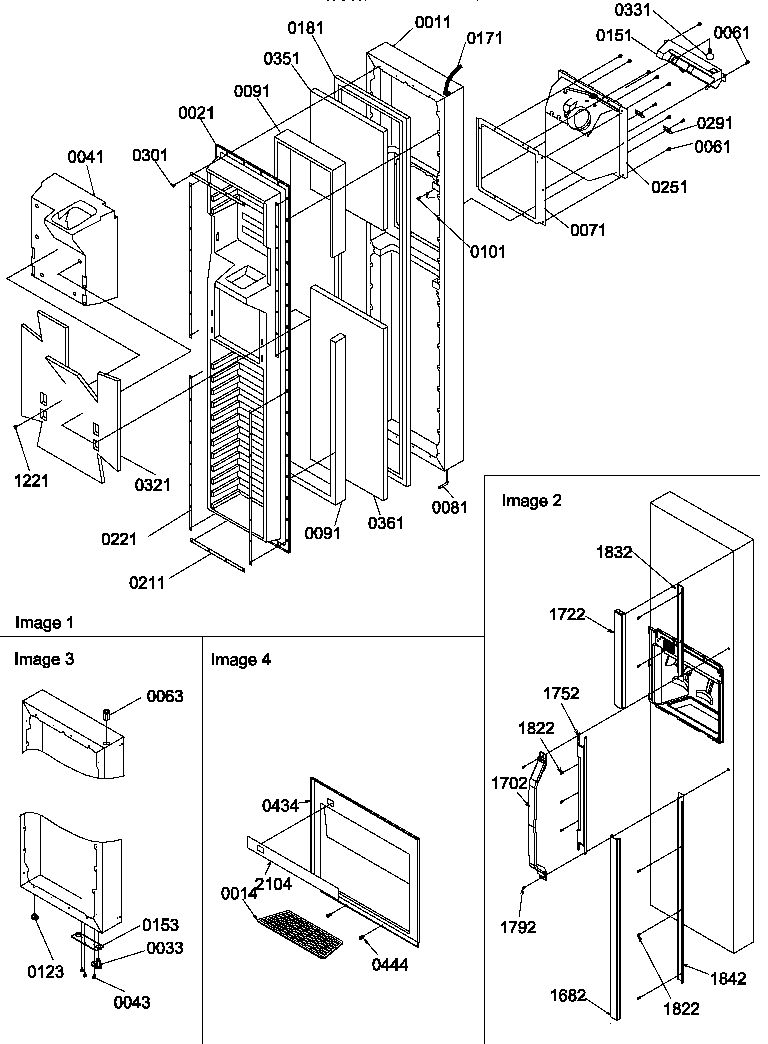 Amana GSGD21B-P1193905WW freezer door diagram