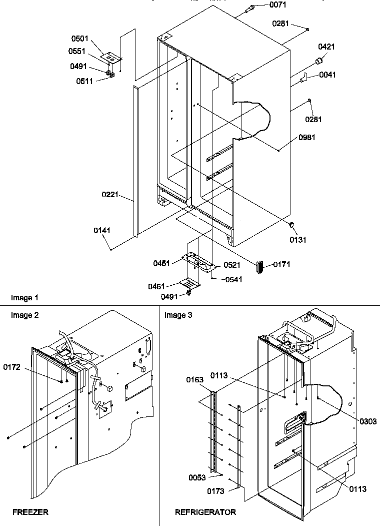 Amana GSGD21B-P1193905WW cabinet parts diagram