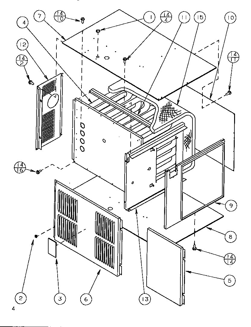 Amana GSI070D35A/P1160002F cabinet diagram
