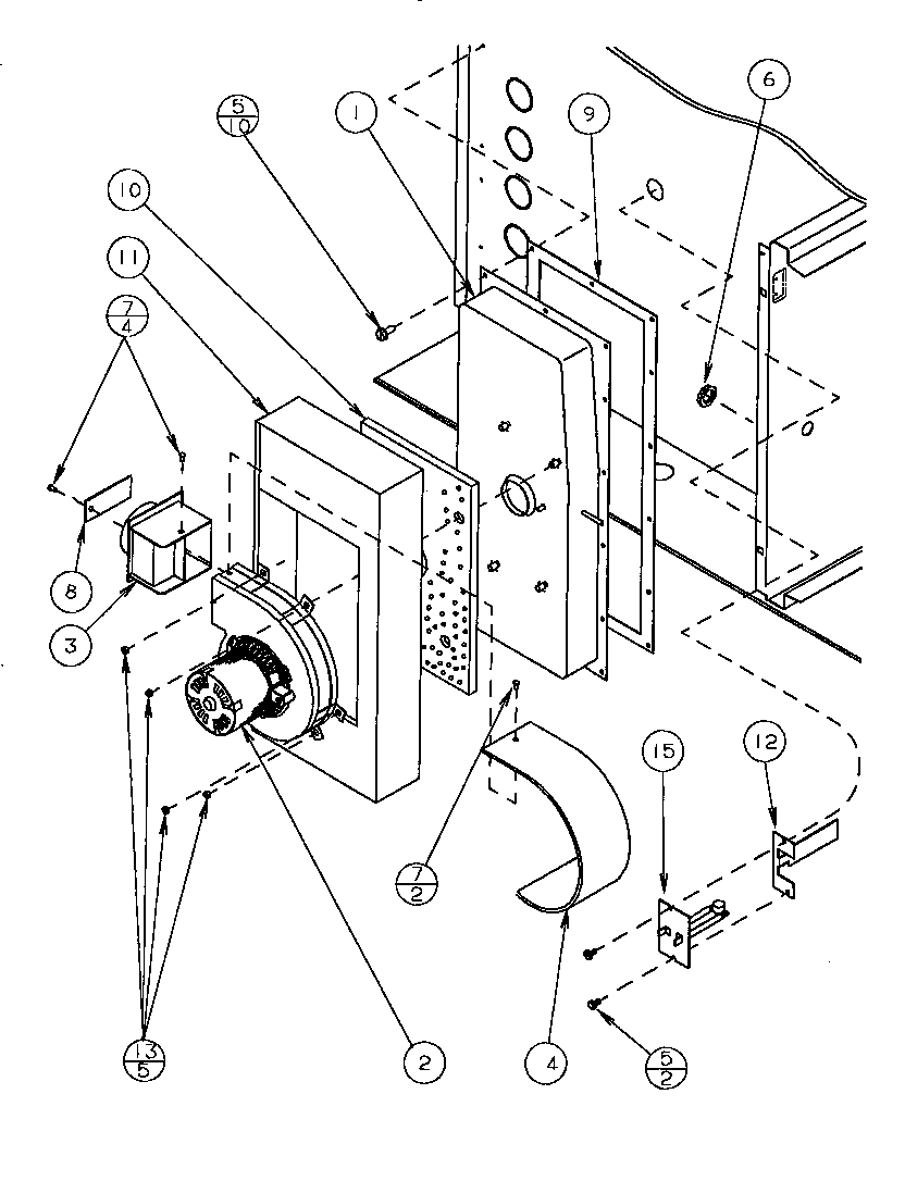 Amana GSI070D35A/P1160002F collector box assembly diagram