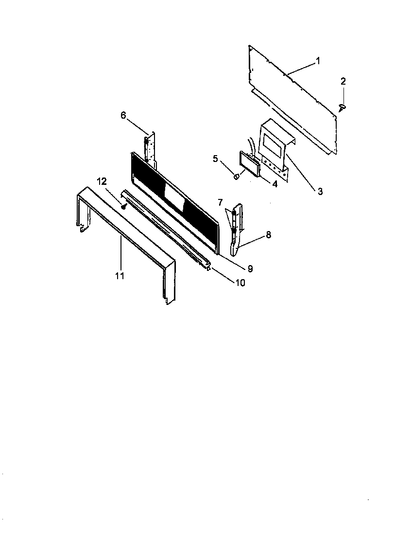 Caloric RLS358UWOF/P1142765NW backguard assy diagram