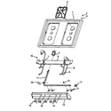 Caloric RLS340UWOF/P1142711NW top burner assy diagram