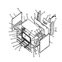 Caloric SBK29FA0/P1143055NW cabinet assy diagram