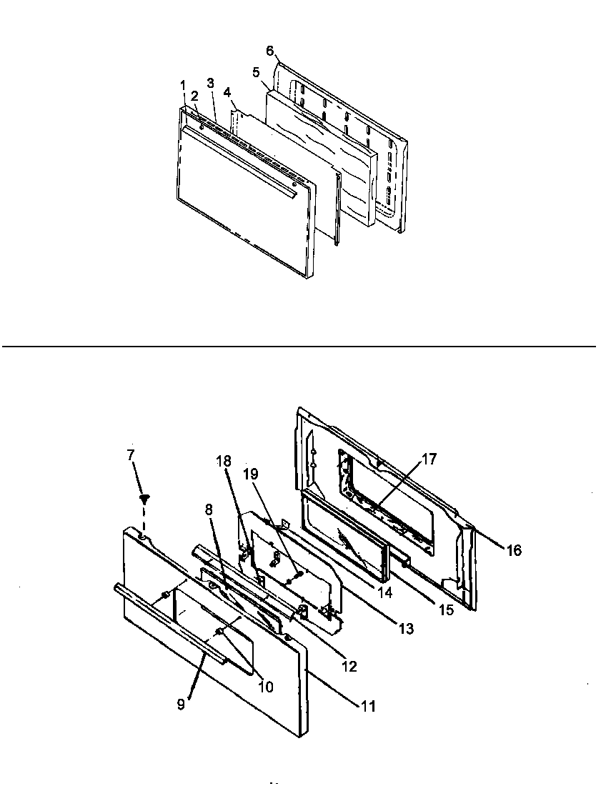 Caloric SBK29FA0/P1142789NW oven door assy diagram