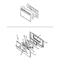 Caloric SBK29FA0/P1143055NW oven door assy diagram