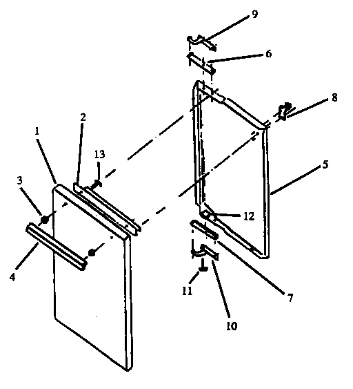 Caloric SBK29FA0/P1142789NW cabinet door assy diagram
