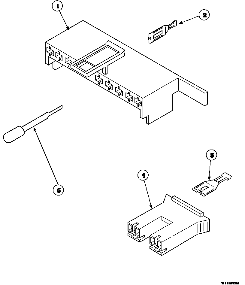 Speed Queen AWM190W2/PAWM190W2 mixing valve,motor connection blocks,terminal extractor diagram